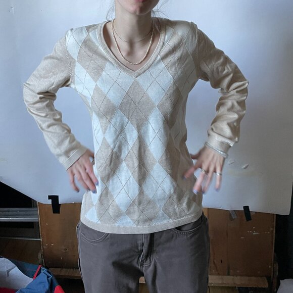 TOMMY HILFIGER Argyle Sweater - Picture 1 of 8